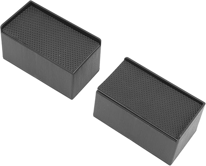 L Shape Rectangular Stackable Furniture Risers, Rubber, Anti Slip, Child Safe, Adjustable Height for Sofa Bed Desk Cabinet, Extra Storage & Robot Vacuum