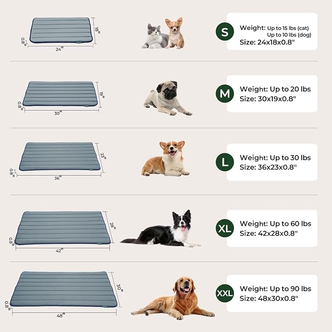 BALANCE Dog Crate Pad, Dog Foam Crate Mat Kennel Pad, Washable Water-Resistant Pet Bed Flat Dogs Cage Mat for X-Large Dogs
