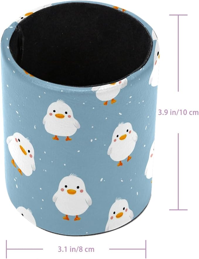 Cute Little Chick Pen Holder, Pencil Cup Marker Brush Holder Desk Storage Case, Desktop Organizer for School Office Home Supplies