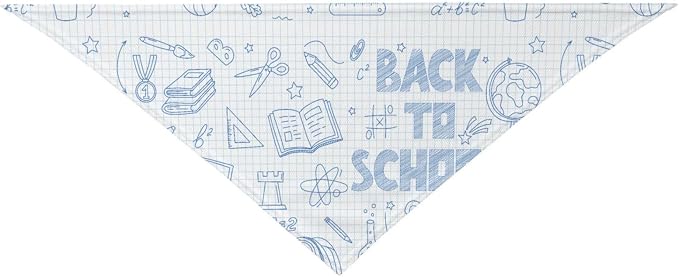 Teacher's Pet Dog Bandana,Funny Bandana Gift,Photo Prop Accessories for Dog Lovers Owner Gift,Triangle Reversible Fall Scarf, Adjustable (Light Blue)