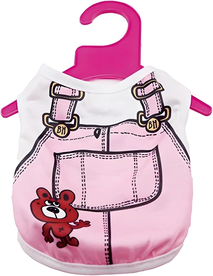 NACOCO 10pcs Pink Plastic Dog Puppy Pet Clothes Hanger (Set of 10) (Red,L)