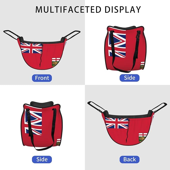 Flag of Manitoba Car Seat Organizer-Backseat Storage Bag for Travel | Waterproof Durable. Holds Snacks Gear Essentials. Fits Most Cars.