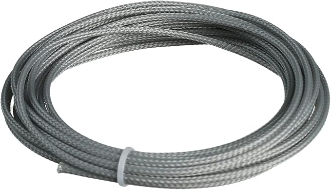 Jutagoss PET Expandable Braided Cable Sleeve, 16.4ft - 1/8 inch Gray Cable Management Sleeve, Wire Loom Tube Cord Protector for USB Cable, Power Cord, Audio Video and More, 1Pc