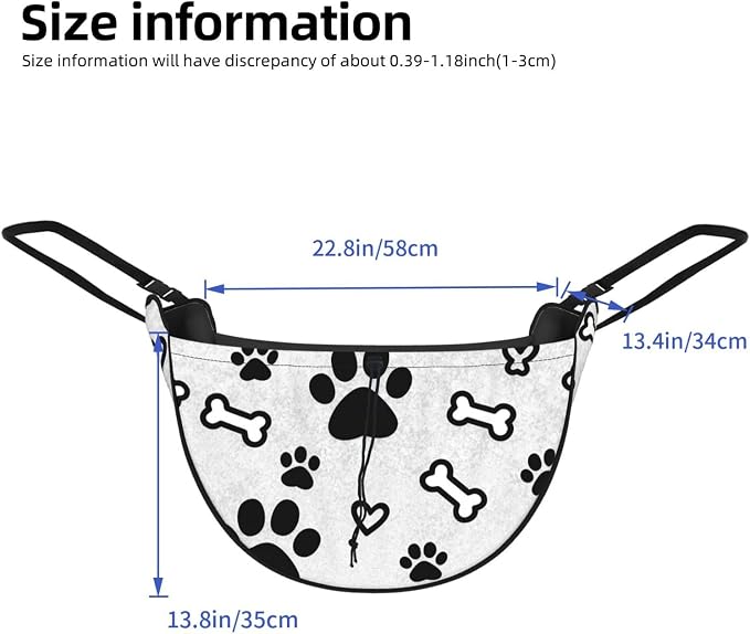 Bones and dog paws Car Seat Organizer-Backseat Storage Bag for Travel | Waterproof Durable. Holds Snacks Gear Essentials. Fits Most Cars.