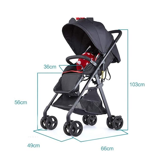 Pet Bowl,for Small Medium Pets Up to Kitten Doggie Cage Foldable Travel Strolling Cart 4 Wheels