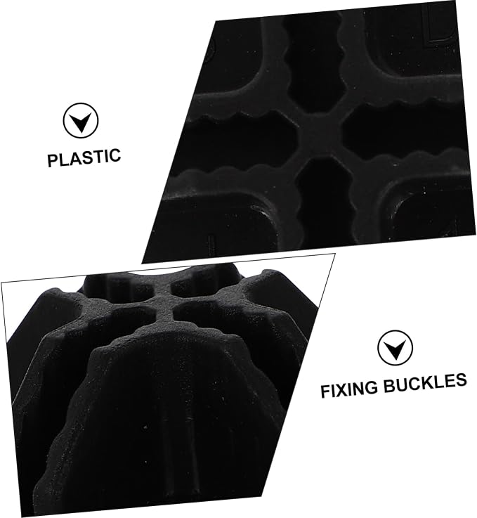 PET Cage Buckles 12 Pack Black Plastic Connectors for Closets | Simple Installation, Sturdy Build, Portable Storage, Easy to Store, DIY Accessories for Home Use