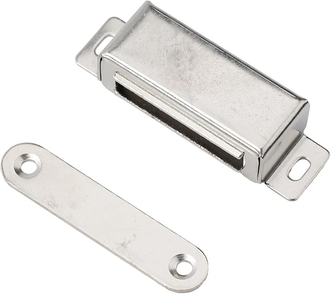304 Stainless Steel Magnetic Cabinet Latch with 40kg Pull Force, Door Catch for Kitchen Bathroom and RV Use(L)