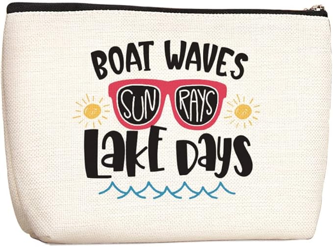 Wenboco Summer Decor Beach Bag Beach Accessories Makeup Bags | Summer Gifts for Women Boating Lake Sunscreen Bag Decor Essentials for Vacation Best Travel Gift Ideas