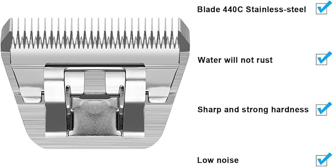 3Pack Dog Grooming Wide Blade,Detachable Pet Dog Grooming Blades,Compatible with Andis,Oster A5,Wahl km10 Clippers.（4FW+5FW+7FW）