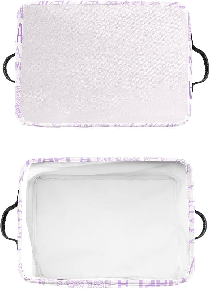 Foldable Personalized Storage Box for Boys Girls with Name Waterproof Kids Custom Storage Bin Baskets Cube Boxes Organizer with Handles for Organizing Shelf Closet, 1 Pack