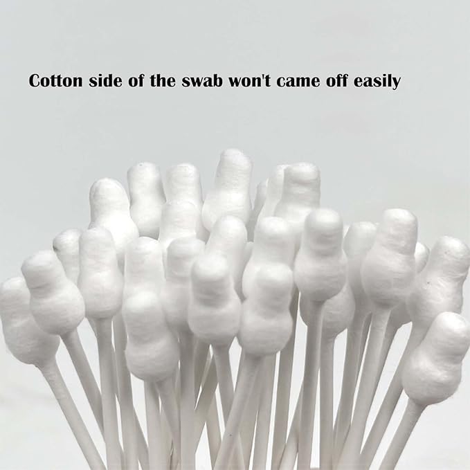 110 Pcs Dog Ear Cleaner Cotton Buds for Dogs Cat Ear Cleaner Tool Gourd Shaped Swabs Cotton Sticks for Pet's Ear
