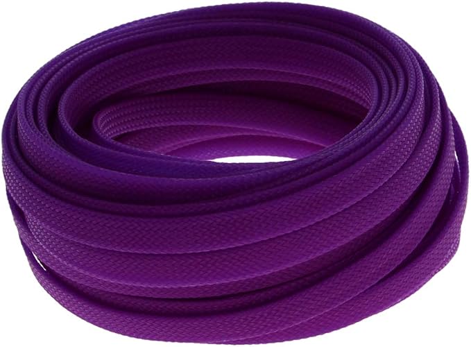 Heyiarbeit 10m/32.8ft PET Expandable Braid Cable Sleeving Flexible Wire Mesh Sleeve Purple 8mm
