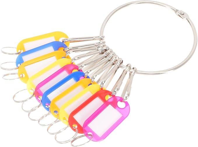 DOITOOL 1 Set Multi Functional Key Tags Key Chain Labels for Easy Identification and Organization Office School and Home