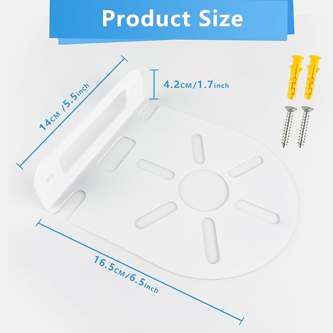 2 Pack Floating Shelves for Wall Mount Holder for Flower Pot, Security Camera for Baby Monitor, Dog Detection, for Bathroom, Bedroom, Living Room, Kitchen, Decor Power Cord Management Space-Saving