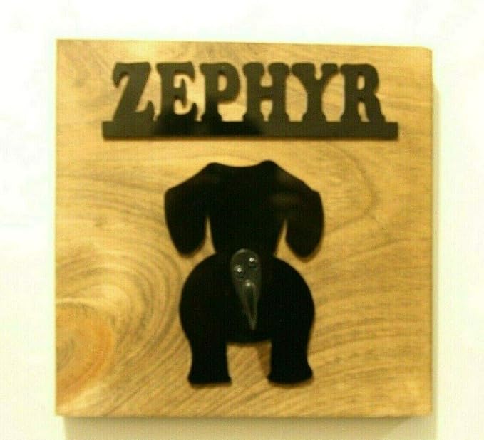 Personalized Wooden Dog Leash Hangers Custom Leash Holder Puppy Pet Hook Name Dog Design Sign Wall Organizer Decor, Hook and Hardware Is Installed Ready To Use, No More Where's the Leash? A Must Have