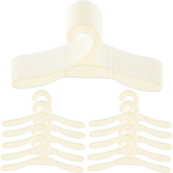 Pack of 40 Pet Apparel Hangers Plastic Cat Dog Clothes Hangers | Space-Saving Coat Hanger, for Pets Organizing Clothing