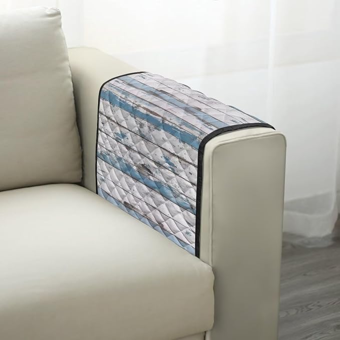 Sofa Arm Covers Stretch Armrest Covers Washable Couch Arm Cover Stains Resistant Recliner Arm Cover Anti-Slip Armrest Slipcovers Furniture Protector Wood