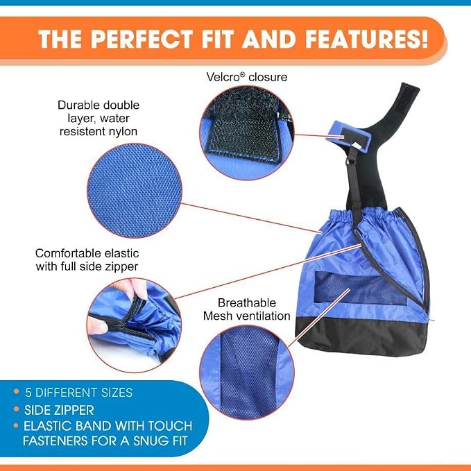 Drag Bag for Paralyzed Rear Legs | Indoor Dog Wheelchair Alternative | Protects Chest and Limbs | Durable Nylon | Breathable and Comfortable