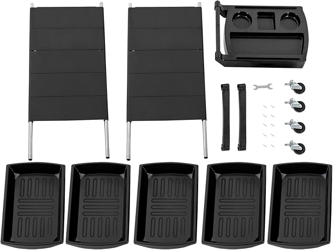 6 Tiers Salon Trolley, 20.5*17.7in Hair Salon Storage Tool Lockable Beauty Storage Organizer Tool Beauty Rolling Trolley Salons Styling Station with Universal Wheels for Beautys Salons Barber Stores