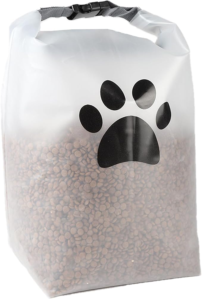 Roll Top Dog Food Travel Bag 42cup,Travel Dog Food Container,Reusable EVA Dog Food Bag,Waterproof Dog Kibble Container,Dog Camping Essential-Ideal for Dog Boarding,Weekend Getaways