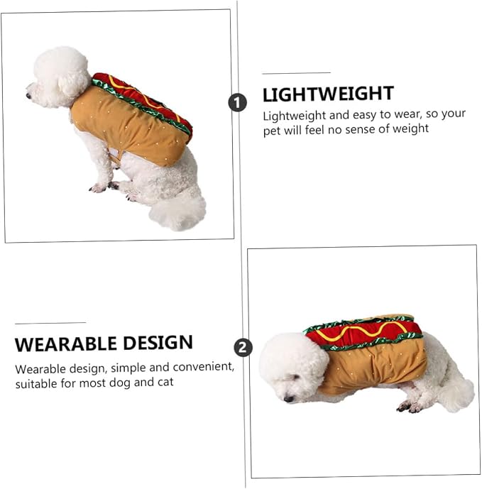 VICASKY Folding Christmas Pet Clothing Warm Leisure Outfit for Dogs and Cats Stylish Holiday Garment for Photo Shoots Easy Storage and Comfortable Winter Wear