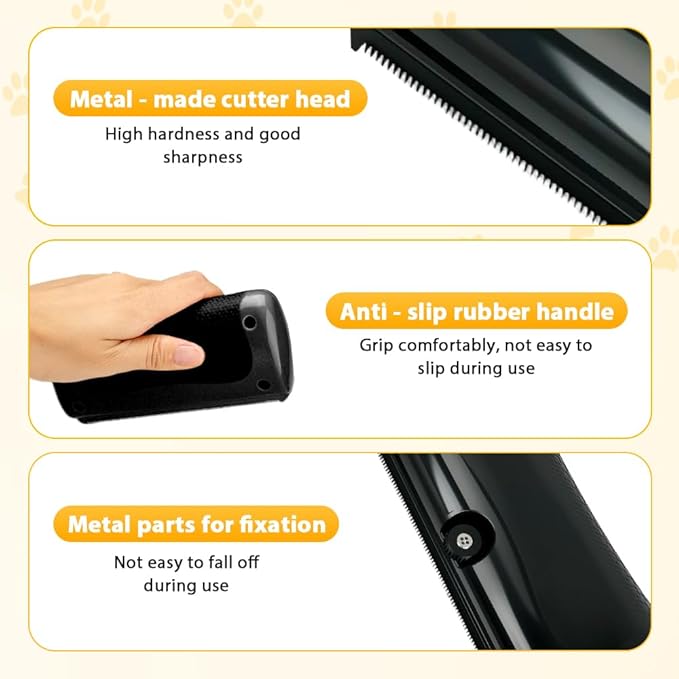 Tails Deshedding Brush,2025 New Pet Hair Remover Comb for Shedding,Grooming Brush for Dogs and Cats,Pet Long and Short Hair Removal Tool (Black/1pcs)