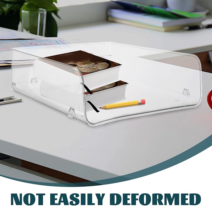 PRETYZOOM Stackable Desktop File Organizer Pet Document Storage Holder | File Rack for Daily Storage, Contemporary Style, Keeps Desk Tidy and Organizes Papers