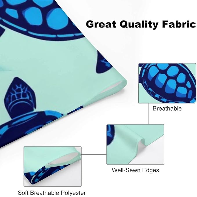 Summer Casual Fashion Pet Triangle Scarf Ocean Animal Turquoise Blue Sea Turtles for Dogs, Cats Wedding, Running, Hiking, Camping, Daily Walking Use
