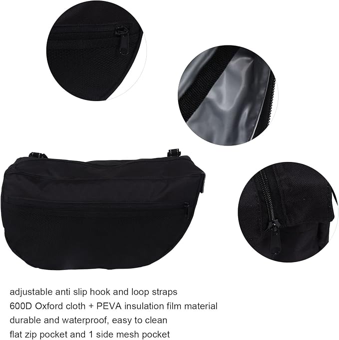Stroller Side Saddle Bag Adjustable Organizer with Pockets for Travel and Baby Essentials