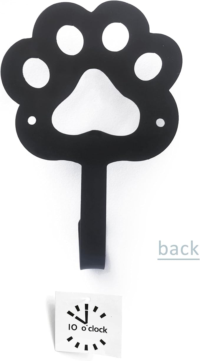 10 o'clock Key Holder & Dog Leash Holder, Metal Wall Hook for Hanging ，4×6 inch(Set of 3),Dog/Cat Mom Gifts Leash Holder for Entryway, Hallway, Kitchen, Office Decoration