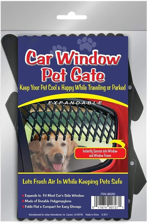 TEKEFT Car Window Pet Gate Keeps Pets Safe Dog Car Window Guard