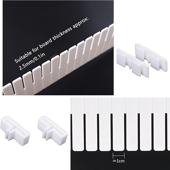 22 Pack Drawer Divider Clips Holder Plastic Mount Fixing Buckle Corner Angle Cross Connector Ends for Drawer Organizer Partition Grid Plates Separators Rail Box Installation (4 Types)