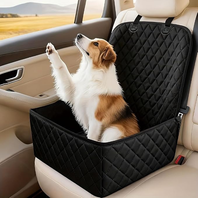 Car Dog Seat for VW Caddy 4 (IV) SA I 2015-2020, Pet Booster Seat Car Travel Bed Puppy Carrier Seat Console Protector Travel Carrier for Small Pets Dogs