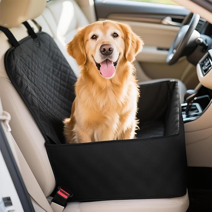 Car Dog Seat for VW Caddy 4 (IV) SA I 2015-2020, Pet Booster Seat Car Travel Bed Puppy Carrier Seat Console Protector Travel Carrier for Small Pets Dogs