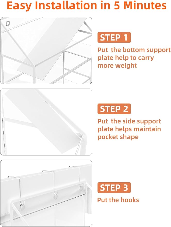 Over the Door Organizes- 6 Tier Stuffed Animal Storage, Hanging Organizer for Toys/Plushies, Back Door Organizers and Storage Holder Bag for Bathroom Nursery Newborn Baby Essential Stuff (Clear)