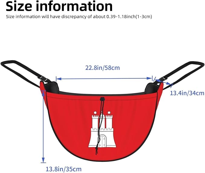 Hamburg Flag Car Seat Organizer-Backseat Storage Bag for Travel | Waterproof Durable. Holds Snacks Gear Essentials. Fits Most Cars.