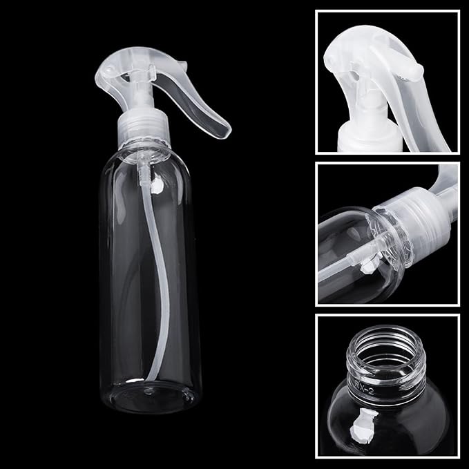 Clear Spray Bottle with Lid Empty Fillable Storage Organizer Container for Perfume Fine Mist Dispenser Storage Spray Bottle Cleaning