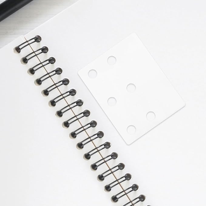 100pcs White Circle Hole Reinforcement Labels Pet Self Adhesive Tabs | Reusable Binder Sheet Organizers, Notebook Expansion Support, Circular 6-hole Format for Page Marking