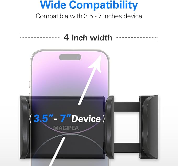Gooseneck Phone Holder for Bed, Flexible Overhead Cell Phone Mount for Desk, Hands-Free Viewing Clamp Stand Compatible with iPhone 17 16 15 Pro Max and 3.5-7" Devices