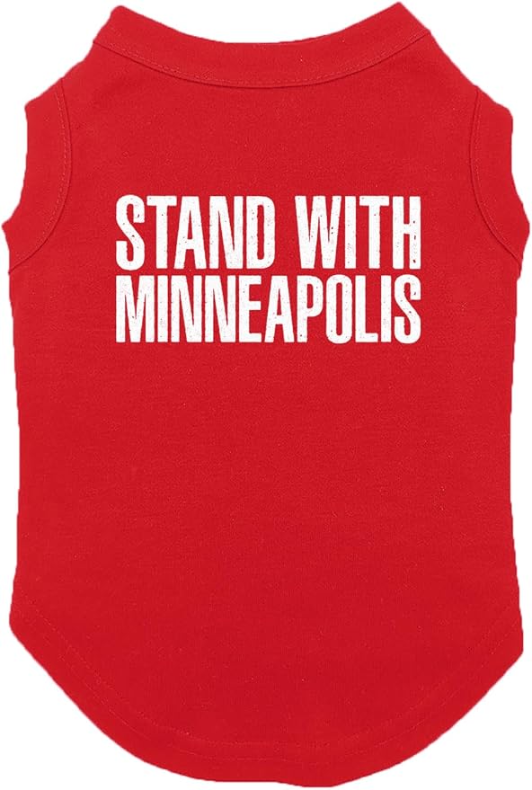Stand with Minneapolis - Immigration Dog Shirt (Red, X-Large)