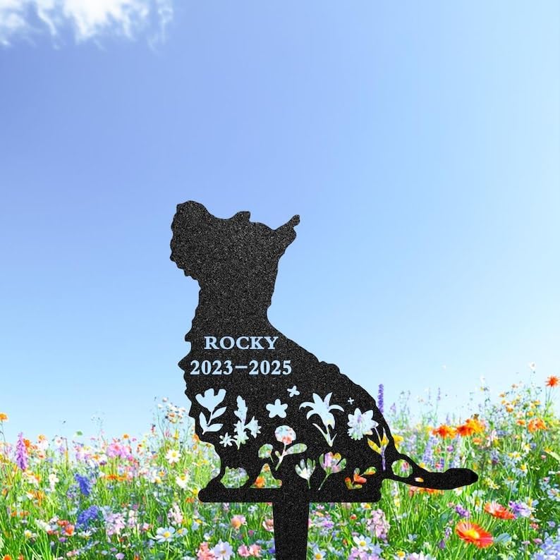 Personalized Cairn Terrier Memorial, Metal Grave Marker, Dog Garden Statue | Pet Memorial Gifts for Dogs, Grave Marker, Grave Decorations for Cemetery, Dog Dad Gifts, Back Yard, Garden Decor