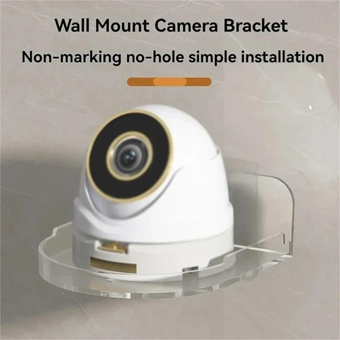 Camera Shelf 15-Unit Wall-Mounted Camera Supports – Household Monitoring Holders for Living Room Wall Racks(Transparent)