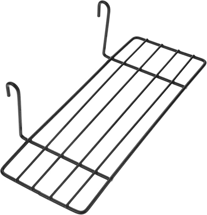 Alipis 1pc Iron Wall Shelf for Parrots Sturdy Hanging Frame Easy to Install Bird Perch Black Practical Wall Decoration for Small Pets and Plant Display