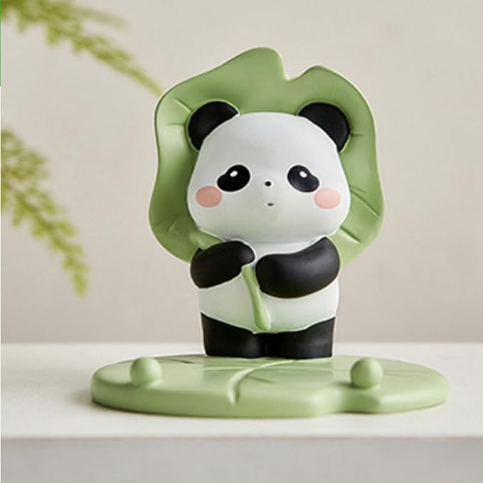 Phone Stand Desk Accessories Resin Panda Figurines Home Decor Decorative Tabletop Ornaments Cute Phone Holder