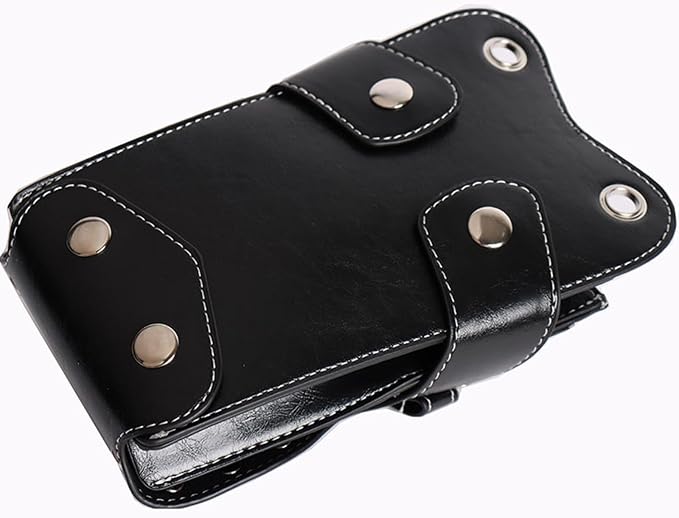 Hairdresser Waist Bag Shear Holder, 7-Slot Hairstylist PU Leather Barber Scissors Holster Pouch Tool Bag, Detachable Hair Cutting Organizer for Combs, Clippers, Spray Bottles (Grey)