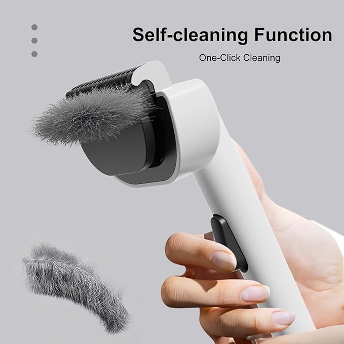 Self Cleaning Dog Undercoat Rake, Deshedding Rake Brush for Dogs, Grooming Rake for Effective Fur Removal, Ergonomic Handle Design - Ideal for Shedding Control