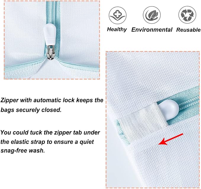 Tenn Well 2Pk 43x35" Extra Large Mesh Laundry Bags Jumbo for Blankets | Mesh bags for delicates, coats, blankets, bedding, toys, pet items, washing machine safe