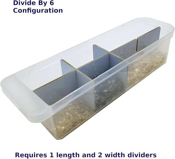 (6 Length + 16 Width Pieces) Small Drawer Configurable Dividers compatible with IRIS USA Plastic Storage Craft Cabinets (Dividers Only)