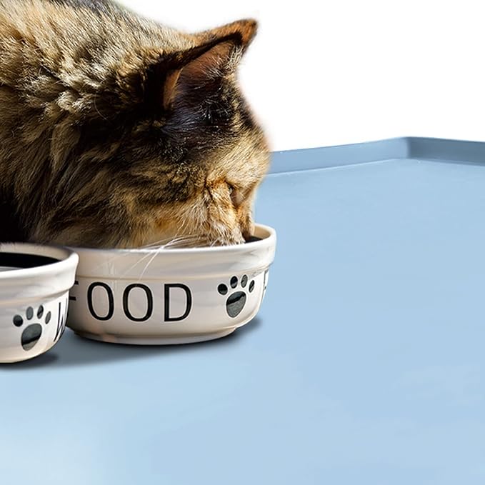 Silicone Dog Food Mat Waterproof Pet Feeding Tray for Large Dogs