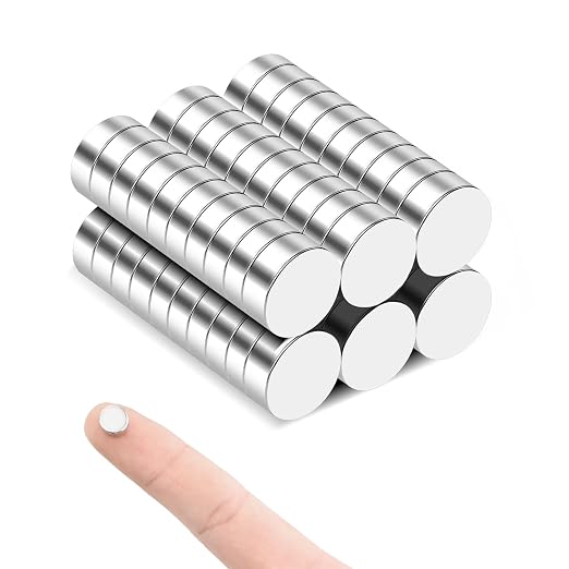 BEST CHOICE MAGNETS Small Magnets, 60 Pack Refrigerator Magnets 8x3mm | Rare Earth Magnets Neodymium Magnets for Crafts, Whiteboard, Kitchen Cabinet, 3D Printing